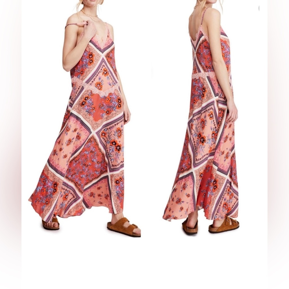 Free People Stevie lace trim Maxi Dress